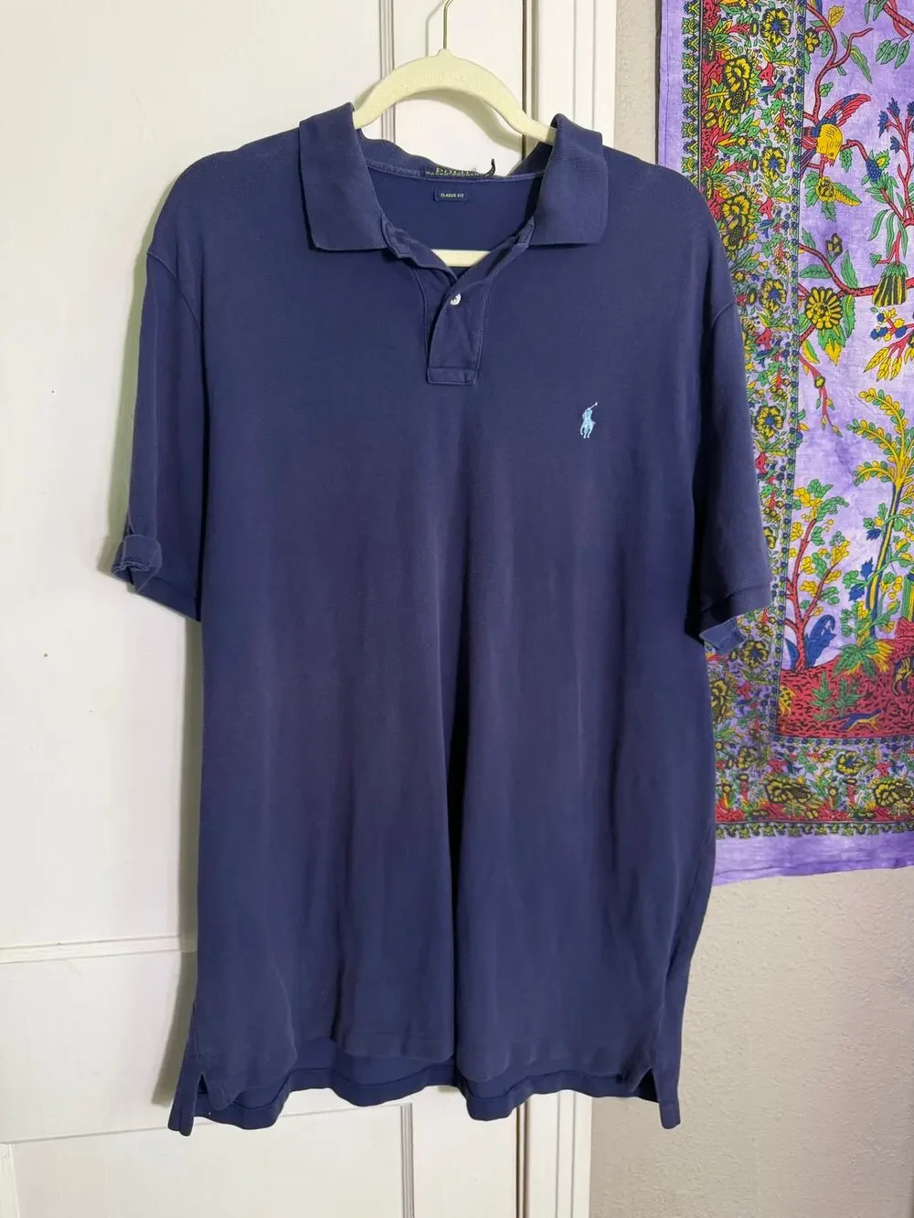 Polo Ralph Lauren Classic Fit Polo Shirt XL Blue Short Sleeve Pony Logo Cotton